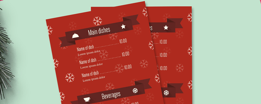 free templates christmas menu design tips menu design templates