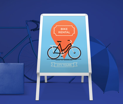 30 x 40 A-Frame with Two 30 x 40 Posters
