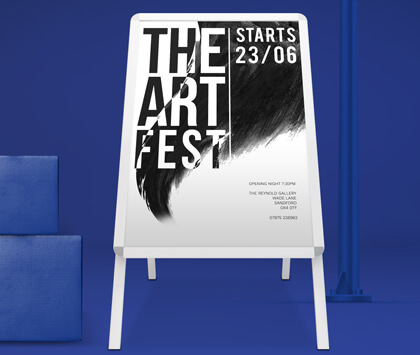 A0 A-Frame with Two A0 Posters