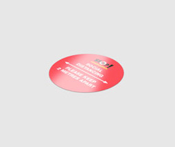 Keep 2 metres apart floor stickers