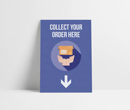 Click and collect this way poster