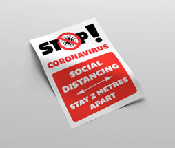 Stand 2 metres apart poster