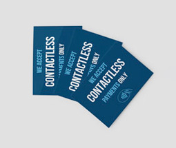 Contactless payments only poster
