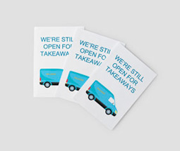 Open for takeaways poster