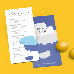 menu printing instantprint drinks menu design