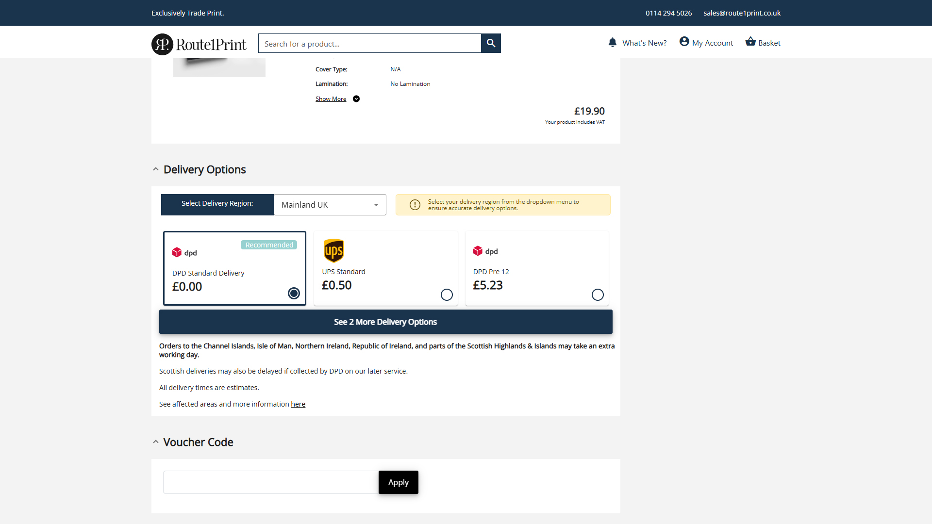 Updated Deliverry Options